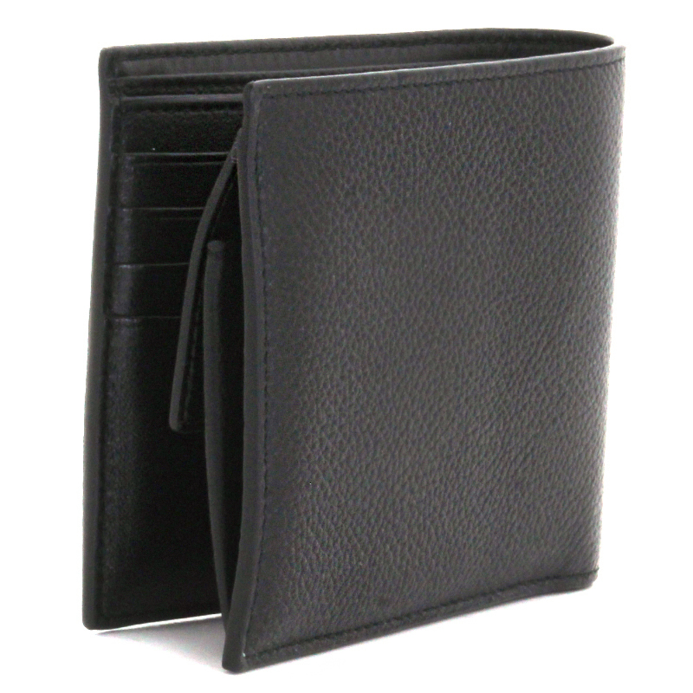 Balenciaga Cash Square Folded Coin Wallet Leather Black - Picture 2 of 5
